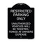 Signmission Restricted Parking Only Unauthorized Vehicles Will Be Ticketed Towed Owners Expense, BS-1824-22977 A-DES-BS-1824-22977 - alternate 1